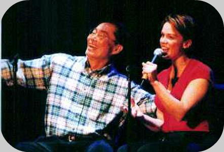 George Takei and Chase Masterson